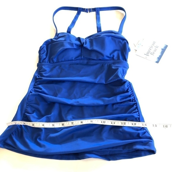 Maurices American Beach™ Ruched Twist Front Tankini Top Size Small - Picture 11 of 14